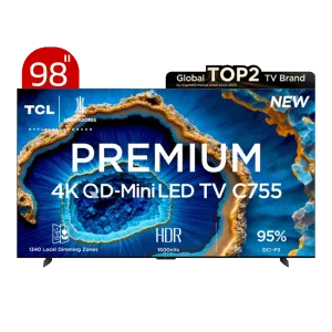 تلویزیون هوشمند QD-MINI LED 4K TV تی سی ال مدل C755 سایز 98 اینچ
